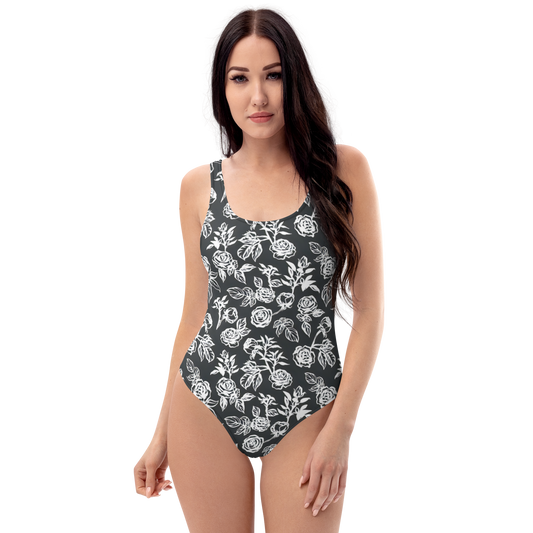 Smell the Roses: All-Over Print One-Piece Swimsuit