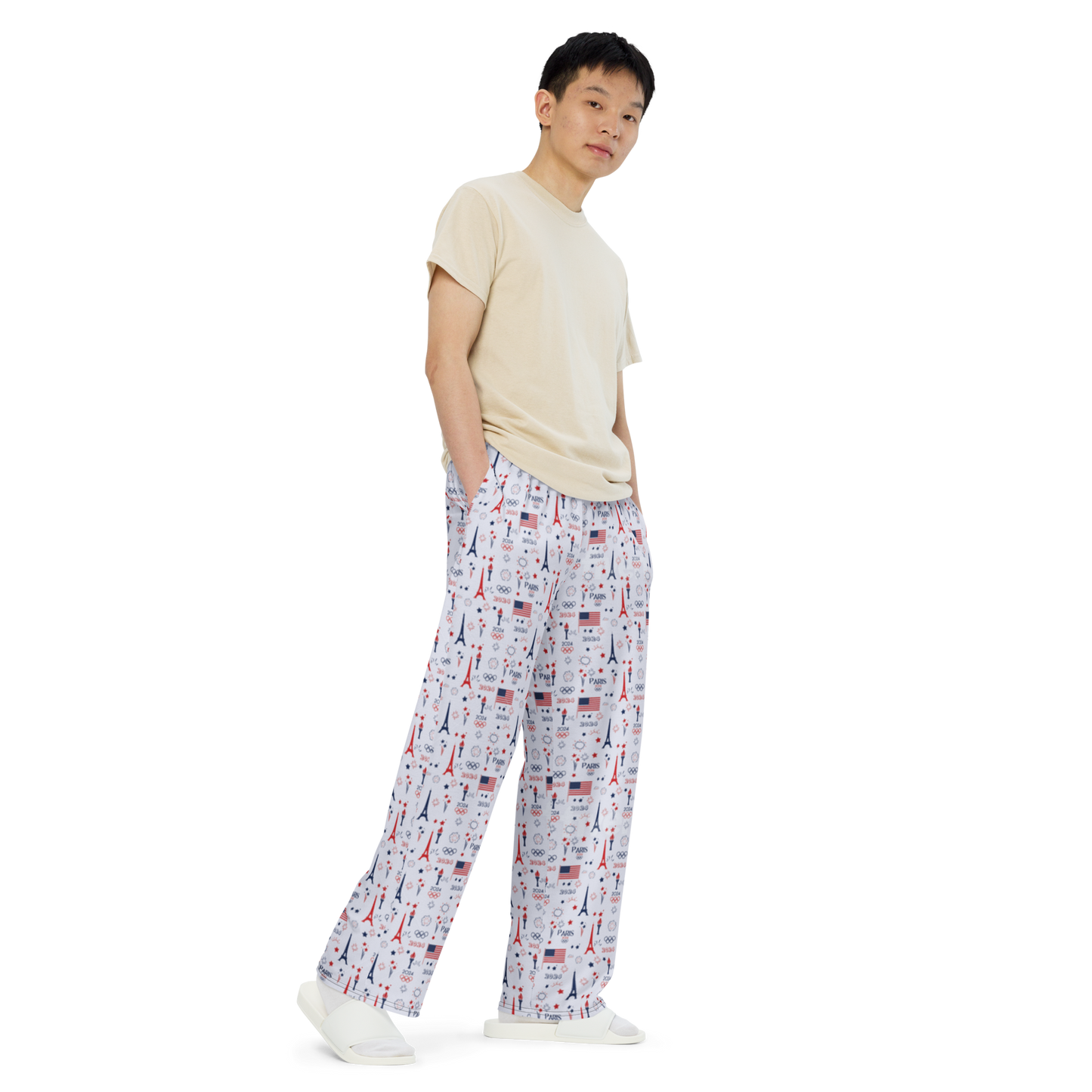 Olympics 2024: All-Over Print Unisex Wide-Leg Pants