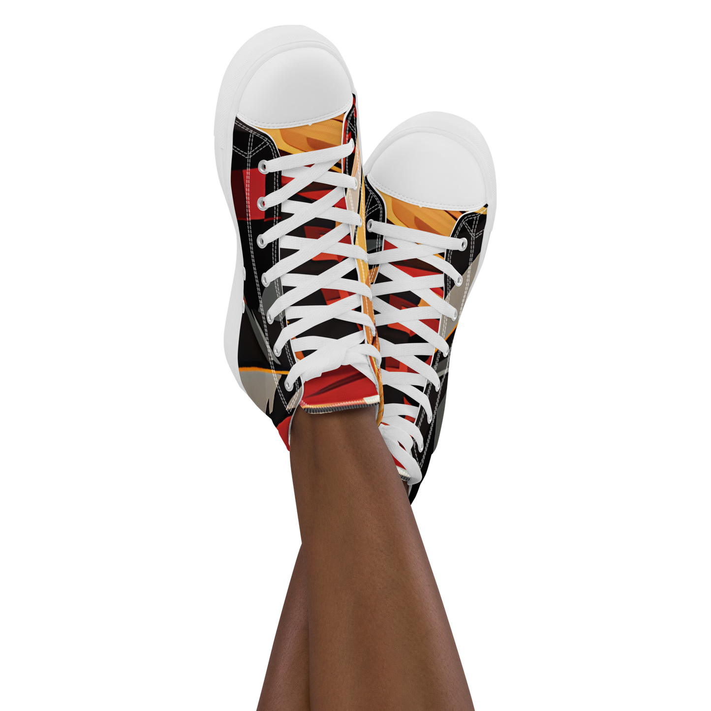 College Team Colors: Women's High Top Canvas Shoes