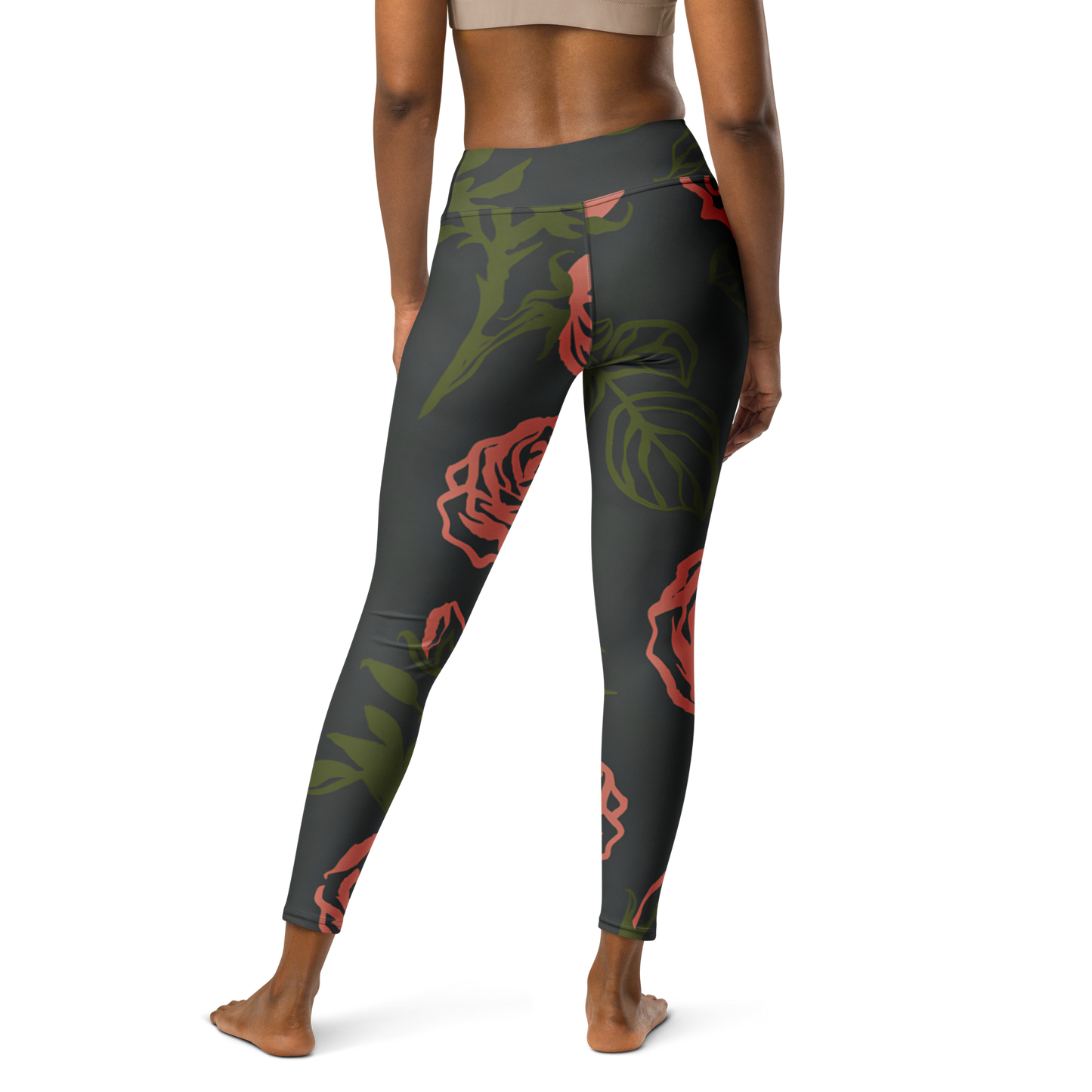 Smell the Roses: All-Over Print Yoga Leggings