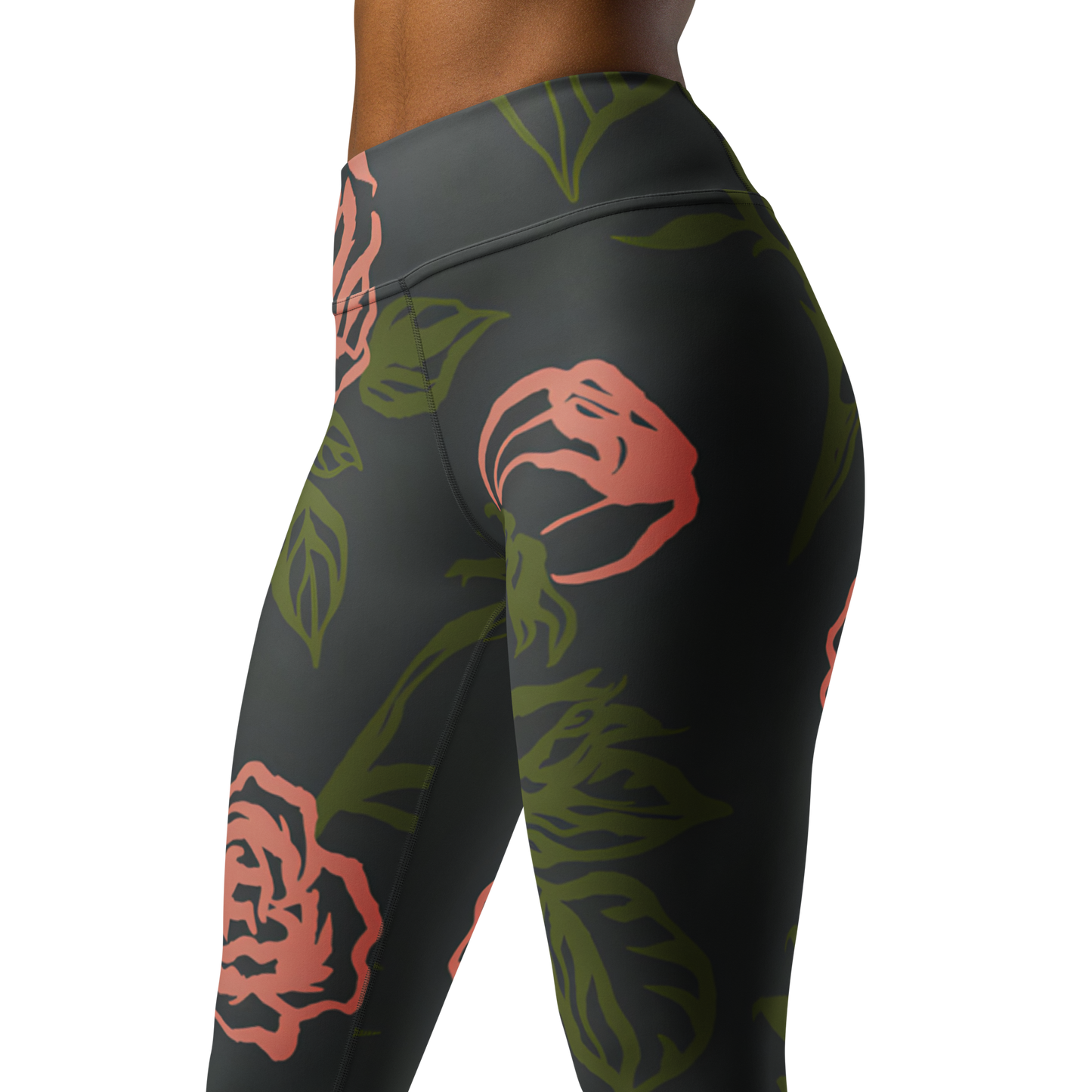 Smell the Roses: All-Over Print Yoga Leggings