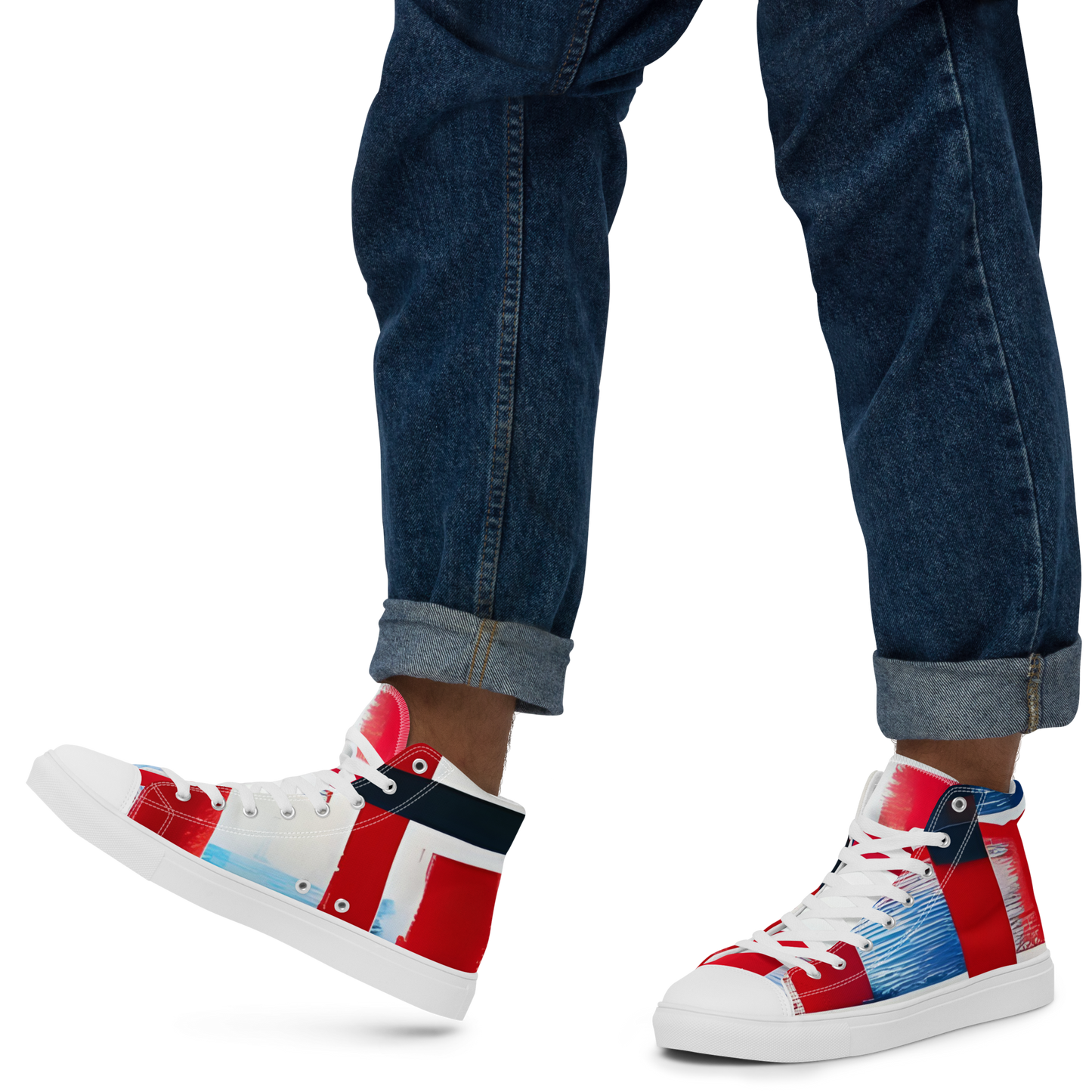 Liberty Threads: Men's High Top Canvas Shoes