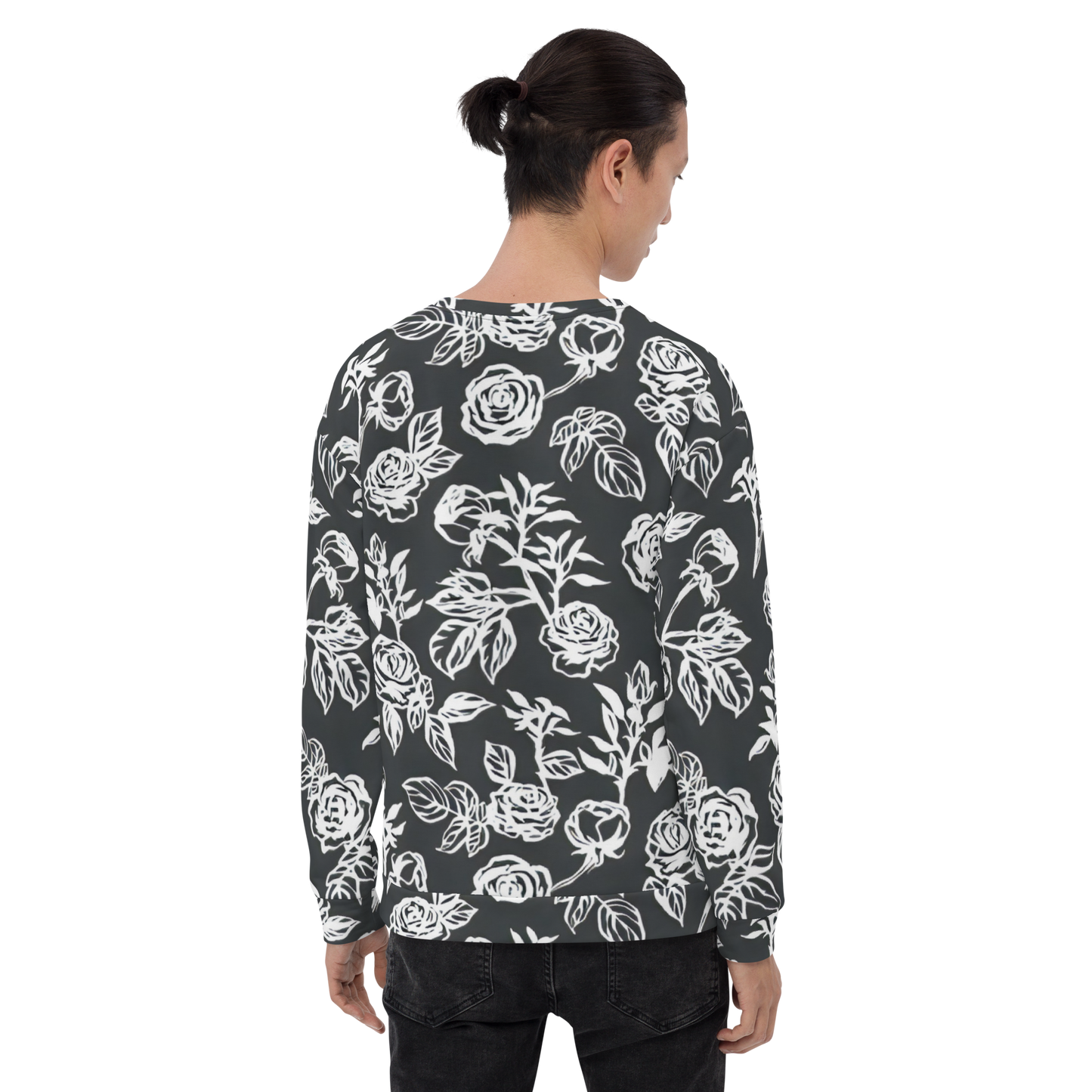 Smell the Roses: All-Over Print Recycled Unisex Sweatshirt