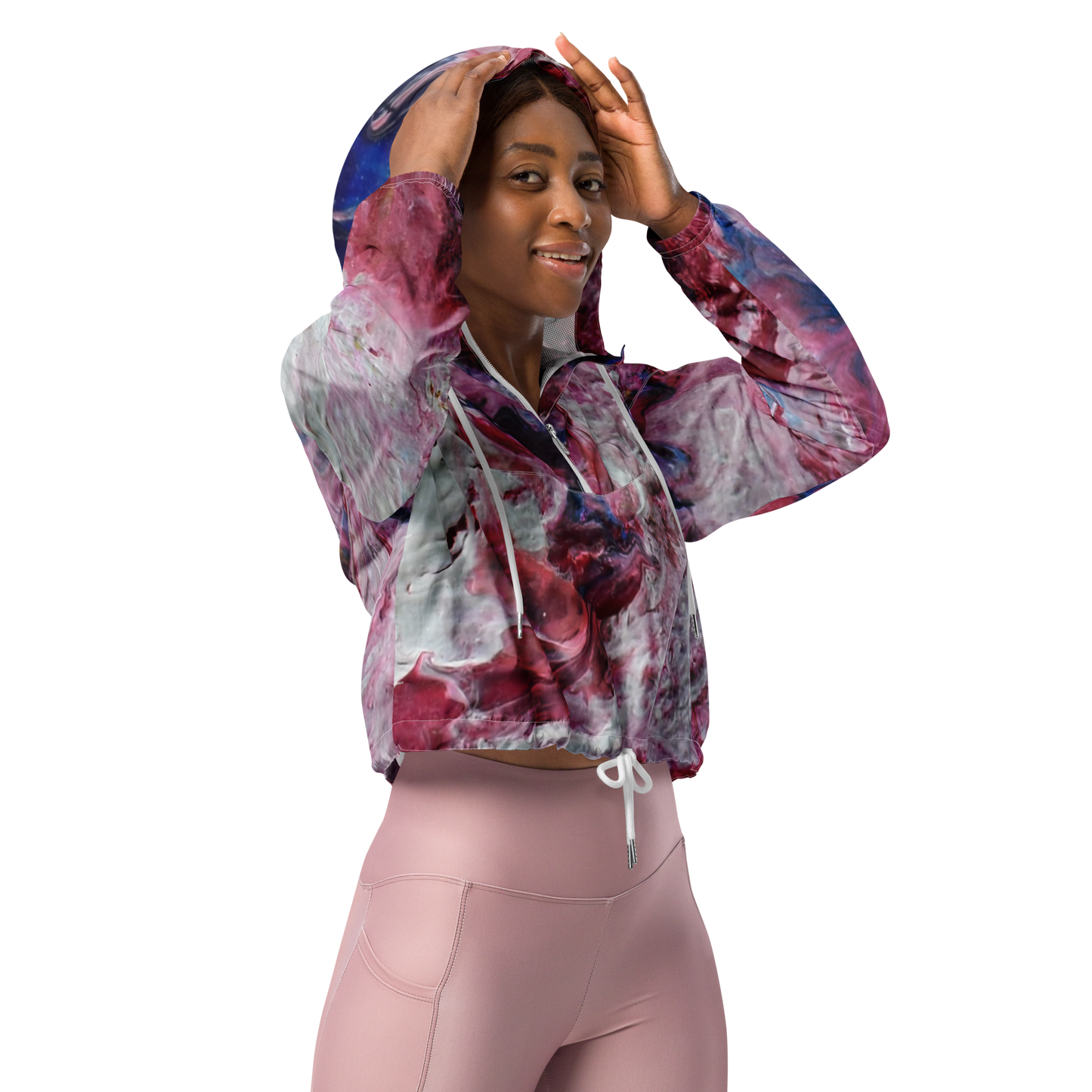 All-Over Print Women's Cropped Windbreaker