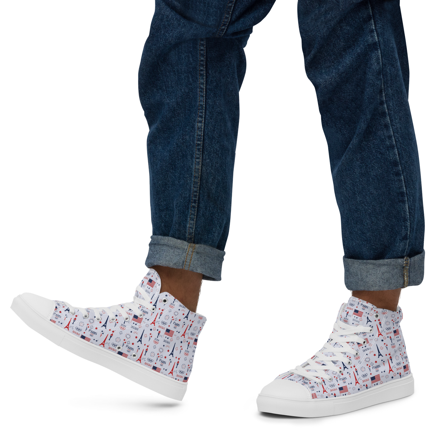 Olympics 2024: Men's High Top Canvas Shoes