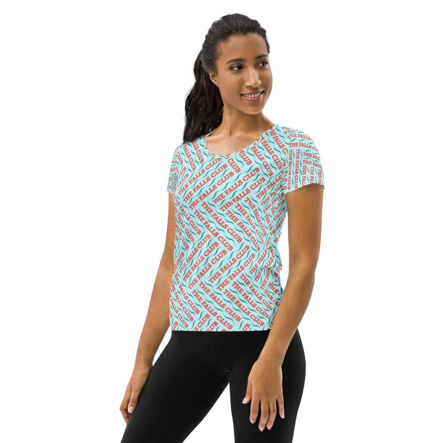 The Falls Club: All-Over Print Women's Athletic T-Shirt