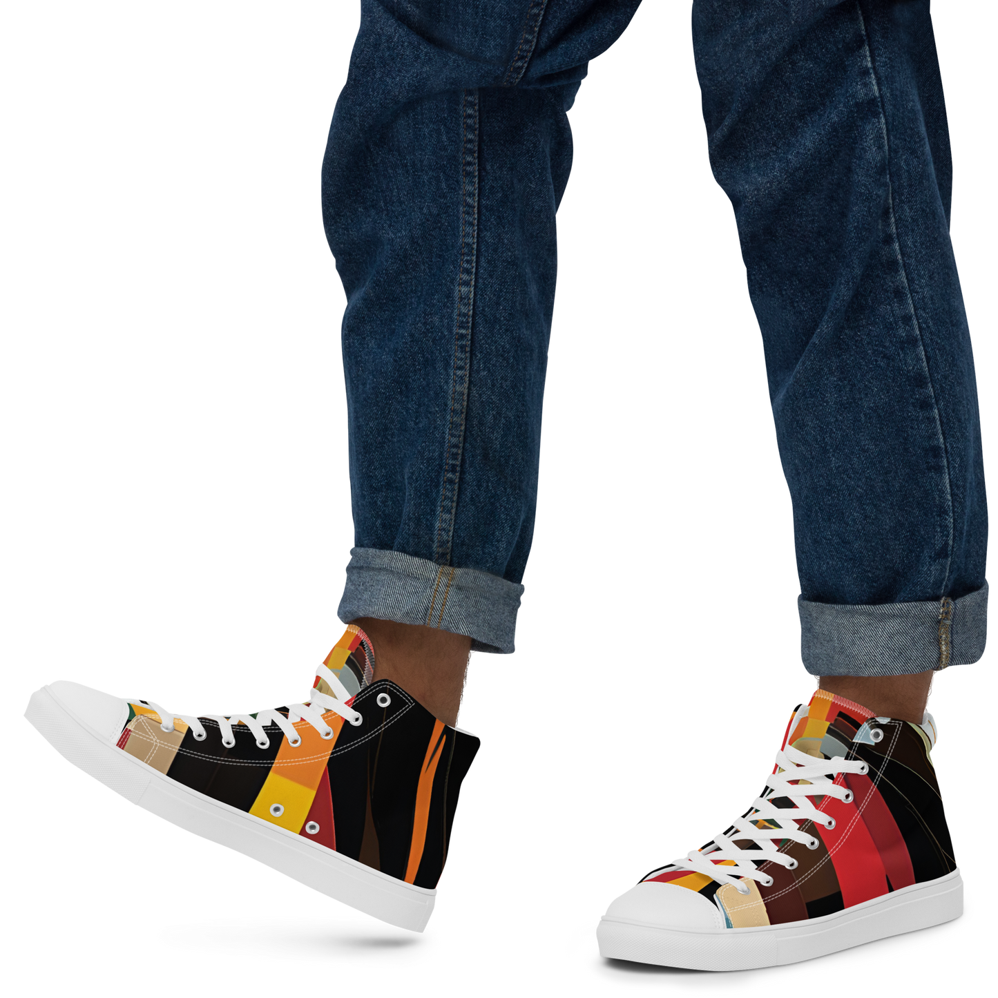 College Team Colors: Men's High Top Canvas Shoes