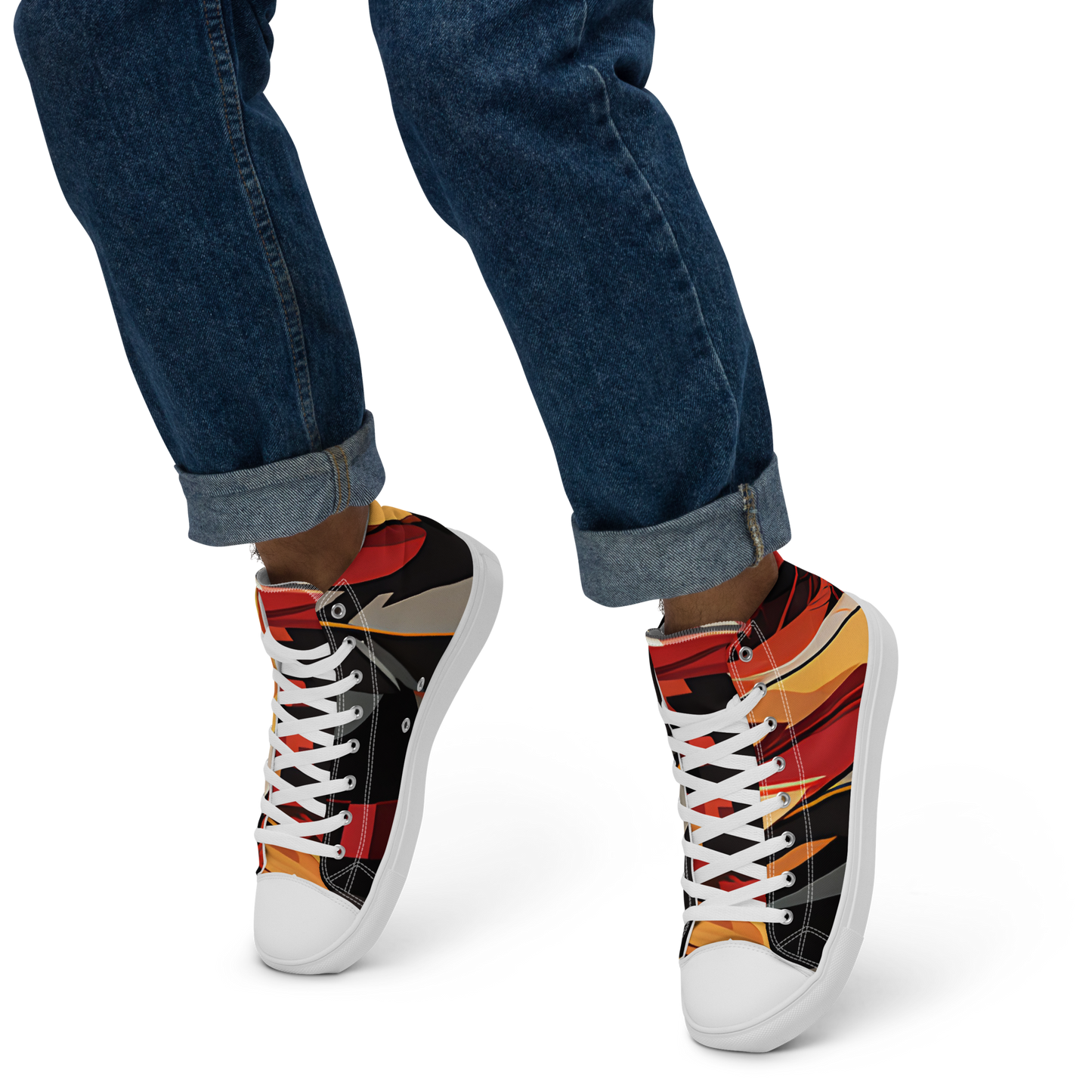 College Team Colors: Men's High Top Canvas Shoes