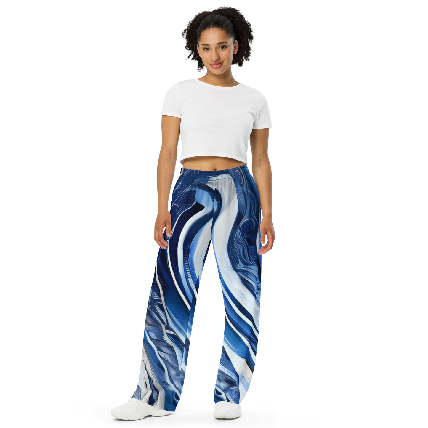 Cristina: All-Over Print Unisex Wide-Leg Pants