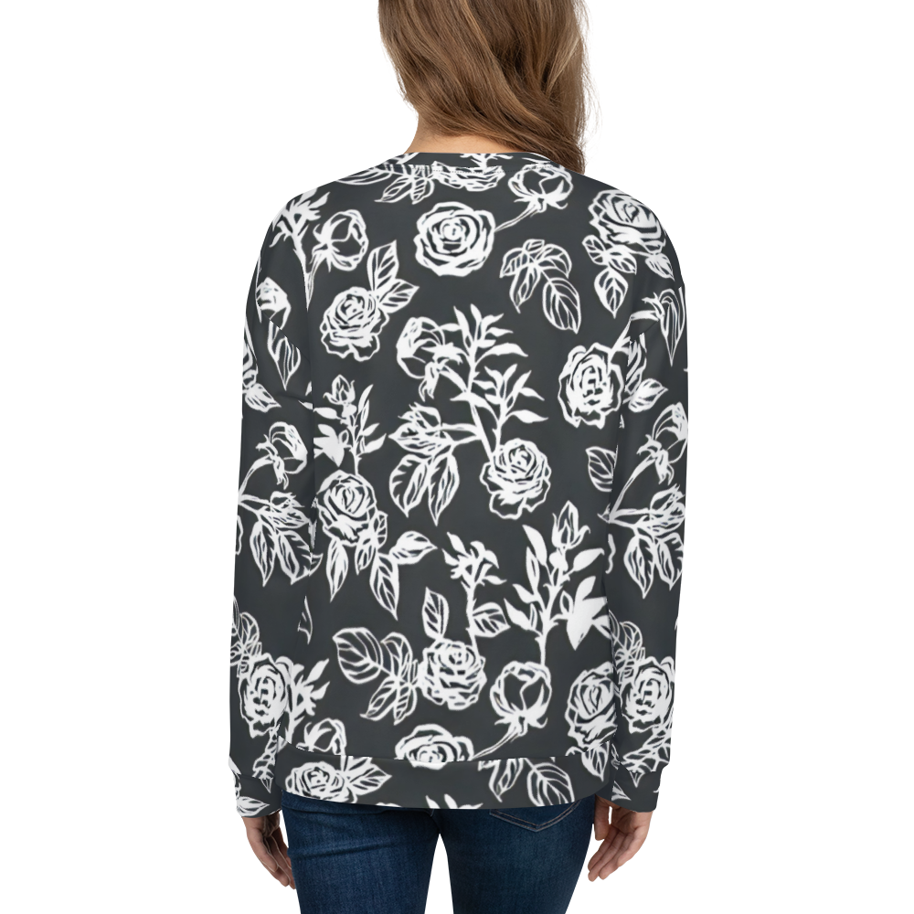 Smell the Roses: All-Over Print Recycled Unisex Sweatshirt