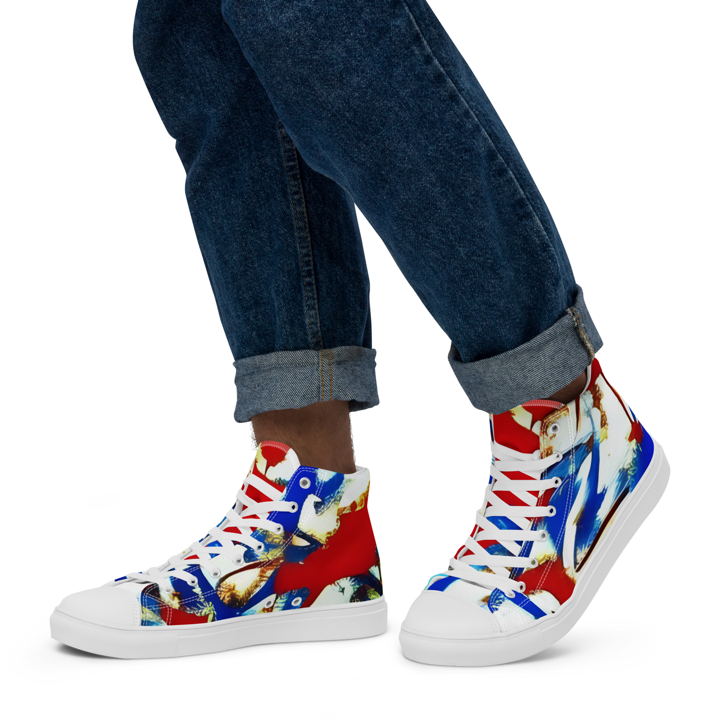 Liberty Threads: Men's High Top Canvas Shoes