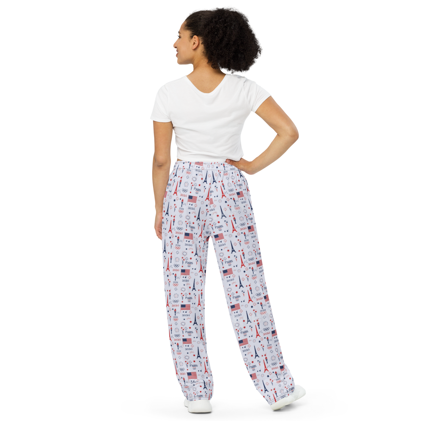 Olympics 2024: All-Over Print Unisex Wide-Leg Pants