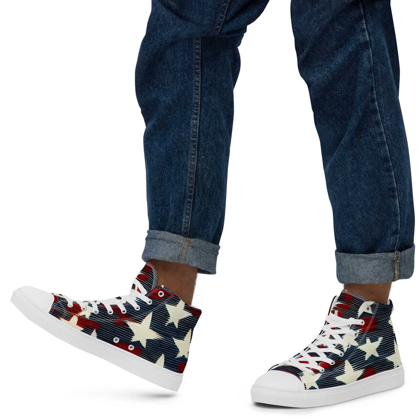 Liberty Threads: Men's High Top Canvas Shoes