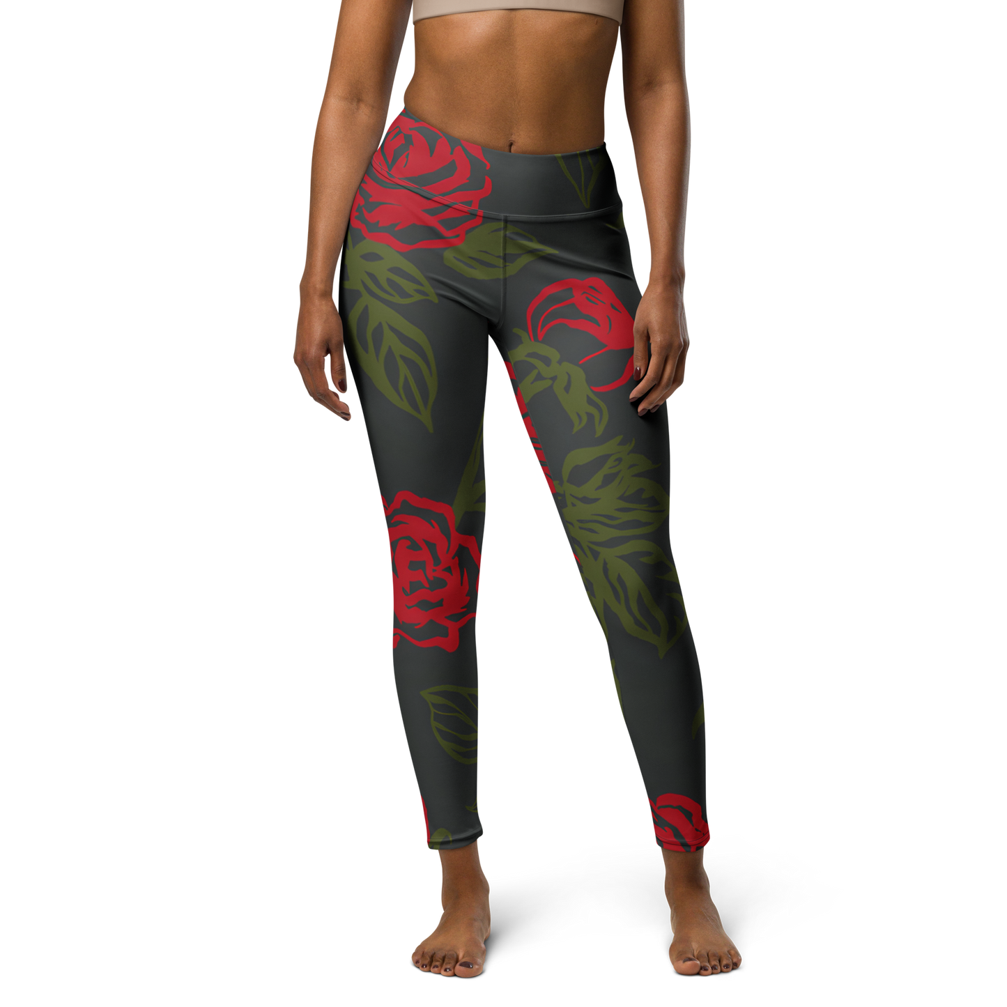 Smell the Roses: All-Over Print Yoga Leggings