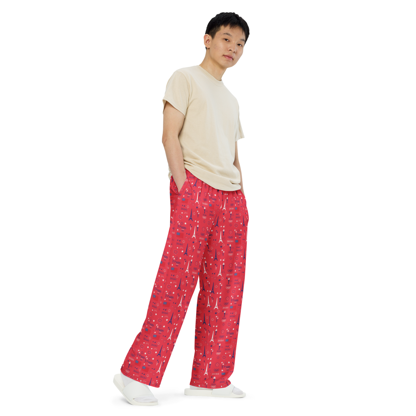 Olympics 2024: All-Over Print Unisex Wide-Leg Pants