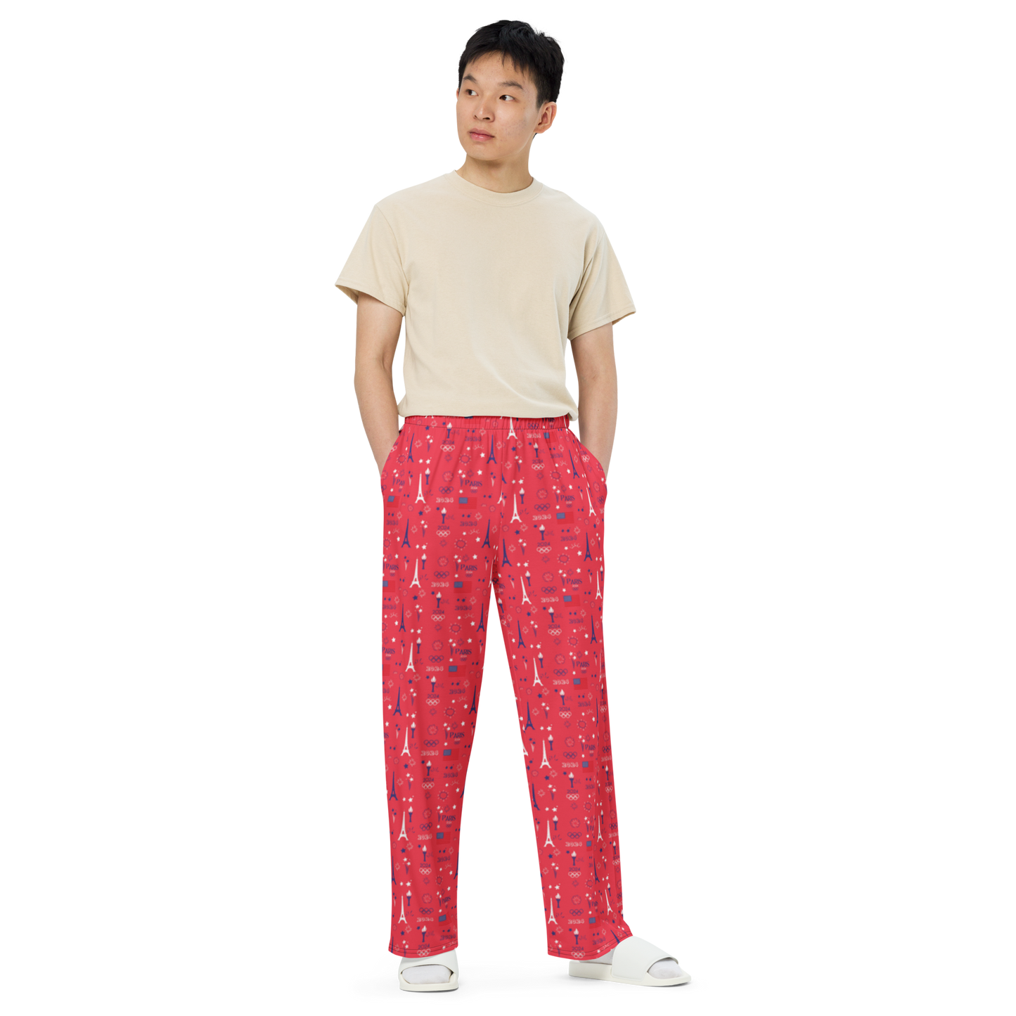 Olympics 2024: All-Over Print Unisex Wide-Leg Pants